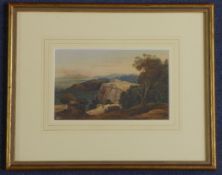 William Leighton Leitch (1805-1883) View of a hilltop town, 4.5 x 7.25in. William Leighton Leitch (