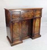 An early 19th century mahogany sideboard, W.3ft 8in. An early 19th century mahogany sideboard,