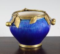 A Paul Milet, Sevres ormolu mounted bowl, early 20th century, 6in. A Paul Milet, Sevres ormolu