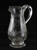 A George III baluster water jug, late 18th century, 6.75in. A George III baluster water jug, late