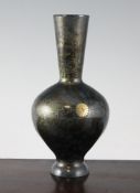 A contemporary Japanese bronze vase, 8.25in., seal marked box A contemporary Japanese bronze vase,