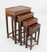 A Chinese huali quartetto set of four tables, W.1ft 7.5in. A Chinese huali quartetto set of four