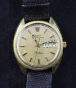 A gentleman`s early 1970`s steel and gold plated Omega Megasonic 720hz Chronometer quartz wrist