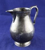 A late 1930`s silver jug, 15 oz. A late 1930`s silver jug, of plain baluster form, William
