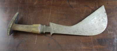 A 19th century Indian Adya Katti, 17.5in. A 19th century Indian Adya Katti, with carved horn