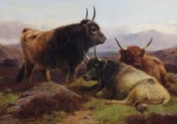William Watson (1831-1921) Highland cattle, 20 x 30in. William Watson (1831-1921)oil on canvas,
