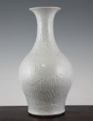 A Chinese white glazed baluster vase, 20th century A Chinese white glazed baluster vase, 20th