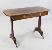 A 19th century mahogany centre table, W.3ft 4in. A 19th century mahogany centre table, the shaped