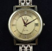 A gentleman`s 1990`s 18ct gold Omega De Ville quartz wrist watch, A gentleman`s 1990`s 18ct gold