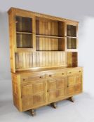 A Colin `Beaverman` Almack oak dresser, W.5ft 10in. A Colin `Beaverman` Almack oak dresser, the back