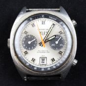 A gentleman`s early 1970`s stainless steel Heuer Carrera Automatic Chronograph wrist watch, no