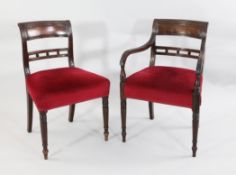 A set of eight Regency mahogany dining chairs, A set of eight Regency mahogany dining chairs, two