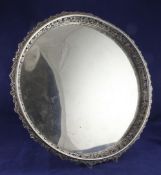 An early 19th century? continental silver tray, 83.5 oz. An early 19th century? continental silver
