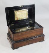 A late 19th century Swiss interchangeable musical box , 2ft 4ins wide A late 19th century Swiss