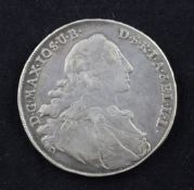 A Maximilian III Josef, silver thaler, 1760, A Maximilian III Josef, silver thaler, 1760, VF, Dav.