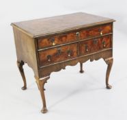 An 18th century and later walnut lowboy or stand, W.2ft 8in. An 18th century and later walnut lowboy
