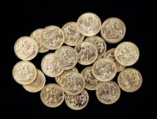 A collection of twenty three 1968 gold sovereigns A collection of twenty three 1968 gold sovereigns
