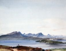Sir William Russell Flint (1880-1969) `Blue Sky, Ross-Shire` 1932, 9.5 x 12.75in. Sir William