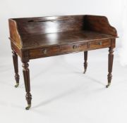 A large 19th century mahogany serving table, W.4ft 3in. A large 19th century mahogany serving table,