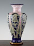 A Doulton Lambeth stoneware ovoid vase, by Eliza Simmance, c.1905, 13.25in. A Doulton Lambeth