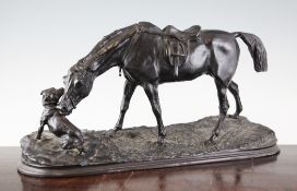 After P.J. Mene. A late 19th century equestrian bronze, 18in. After P.J. Mene. A late 19th century