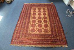 A flat weave Persian rug, 6ft 3in by 4ft 5in. A flat weave Persian rug, with field of twenty one