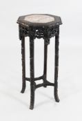 An early 20th century Chinese jardiniere stand, W.1ft 3in. An early 20th century Chinese rosewood