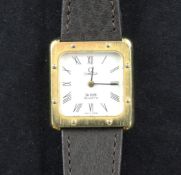 A lady`s 18ct gold Omega De Ville quartz wrist watch, A lady`s 18ct gold Omega De Ville quartz wrist