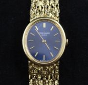 A lady`s early 1970`s 18ct gold Patek Philippe manual wind wrist watch, A lady`s early 1970`s 18ct