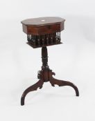 A 19th century mahogany work table, H.2ft 6in. A 19th century mahogany work table, the elongated