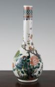 A Chinese famille verte bottle vase A Chinese famille verte bottle vase, Qianlong mark, but Republic