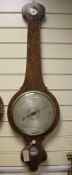 An early Victorian thuya wood wheel barometer, 42in. An early Victorian thuya wood wheel