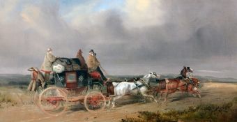 Charles Cooper Henderson (1803-1877) Mail coaches by day and by night, 13 x 24.25in. Charles