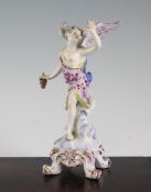 A Chelsea-Derby figure of Cupid A Chelsea-Derby figure of Cupid, c.1770, holding an arrow and a nest