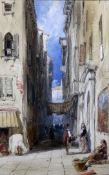 James Holland (1799-1870) Street in Venice, 9 x 6in. James Holland (1799-1870)watercolour,Street