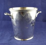 A 20th century silver plated Union-Castle Line two handled wine cooler, by Mappin & Webb, 8.5in. A