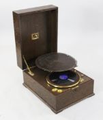 An HMV Model 460 Lumiere table-top Grand gramophone An HMV Model 460 Lumiere table top Grand