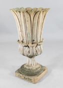 A large Victorian terracotta urn, by Pulham, Broxbourne, 2ft 10.5in. A large Victorian terracotta