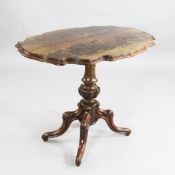 A 19th century mahogany tilt top centre table, W.3ft 2in. A 19th century mahogany tilt top centre