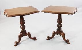 A pair of Anglo Indian teak occasional tables, W.2ft A pair of Anglo Indian teak occasional