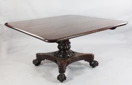 An early 19th century mahogany tilt top breakfast table, W.4ft 6in. An early 19th century mahogany