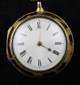 A George III tortoiseshell and gilt metal pair cased keywind verge pocket watch, by Thomas
