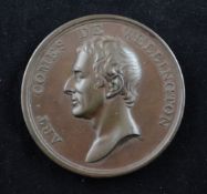 Wellington, Created Earl and Parliamentary Tribute 1812, bronze medal by T.Webb, bust left, Rev.VOTA