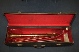 A J.P. Lafleur & Sons Alliance brass trombone and case, 34in.