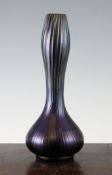 A Rindskopf Pepita glass hyacinth vase, 13.5in.