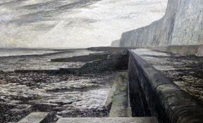 § James Stroudley (1906-1985)oil on board,`Low tide, Saltdean`,signed and labelled verso,29.5 x