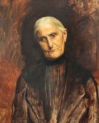 English School c.1900oil on canvas,Portrait of an elderly lady,25.5 x 21in.