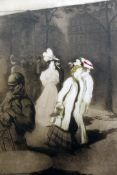 Edgar Chahine (1874-1947)soft ground etching, aquatint and etching printed in colours,`Les