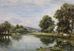 L. Richardspair of oils on canvas,The Thames at Bisham & at Streatley,signed,14 x 20in.