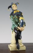 A rare Doulton figure `A Jester`, HN71, no.9, modelled by C.J. Noke, printed Doulton mark and